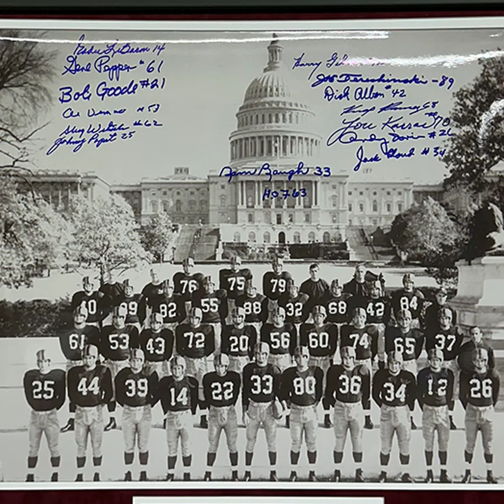 1952 Washington Redskins 14 Signature Hand Signed & Framed 16x20 Football Photo