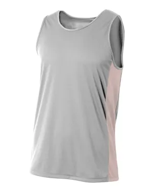 A4 N2009 Pacer Singlet - Silver White