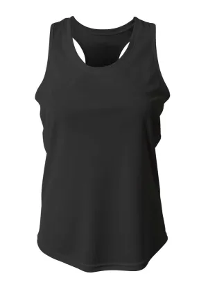 A4 NW1179 Athletic Racerback Woman's Tank - Black