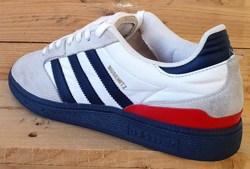 Adidas Busenitz Low Trainers UK9/US9.5/EU43 GY3650 White Collegiate Navy