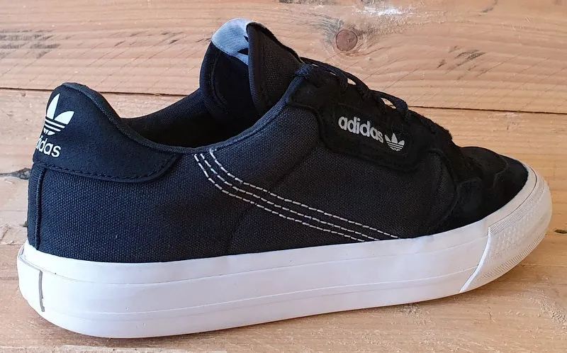 Adidas Continental Vulc Low Canvas Trainers UK5/US5.5/EU38 EF3524 Black/White