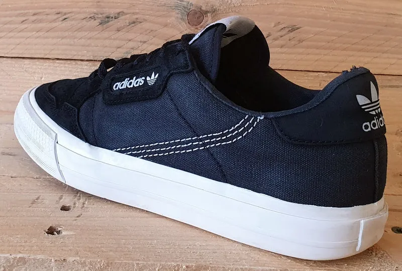 Adidas Continental Vulc Low Canvas Trainers UK5/US5.5/EU38 EF3524 Black/White