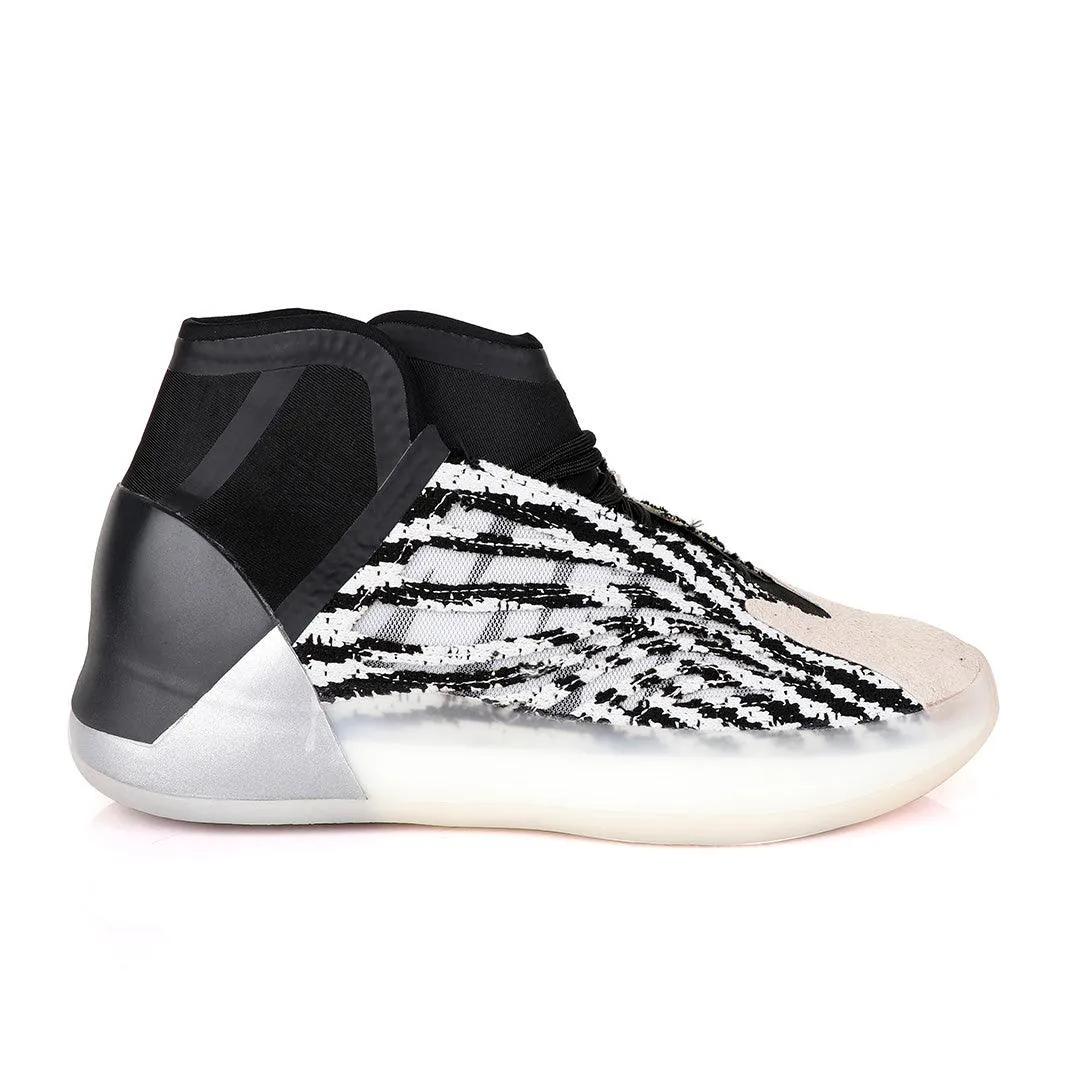 Adidas Yeezy Basketball Quantum Black and White Sneakers