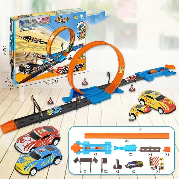 Alloy Racing Track Catapult Car Boy Car Track Kids Toy