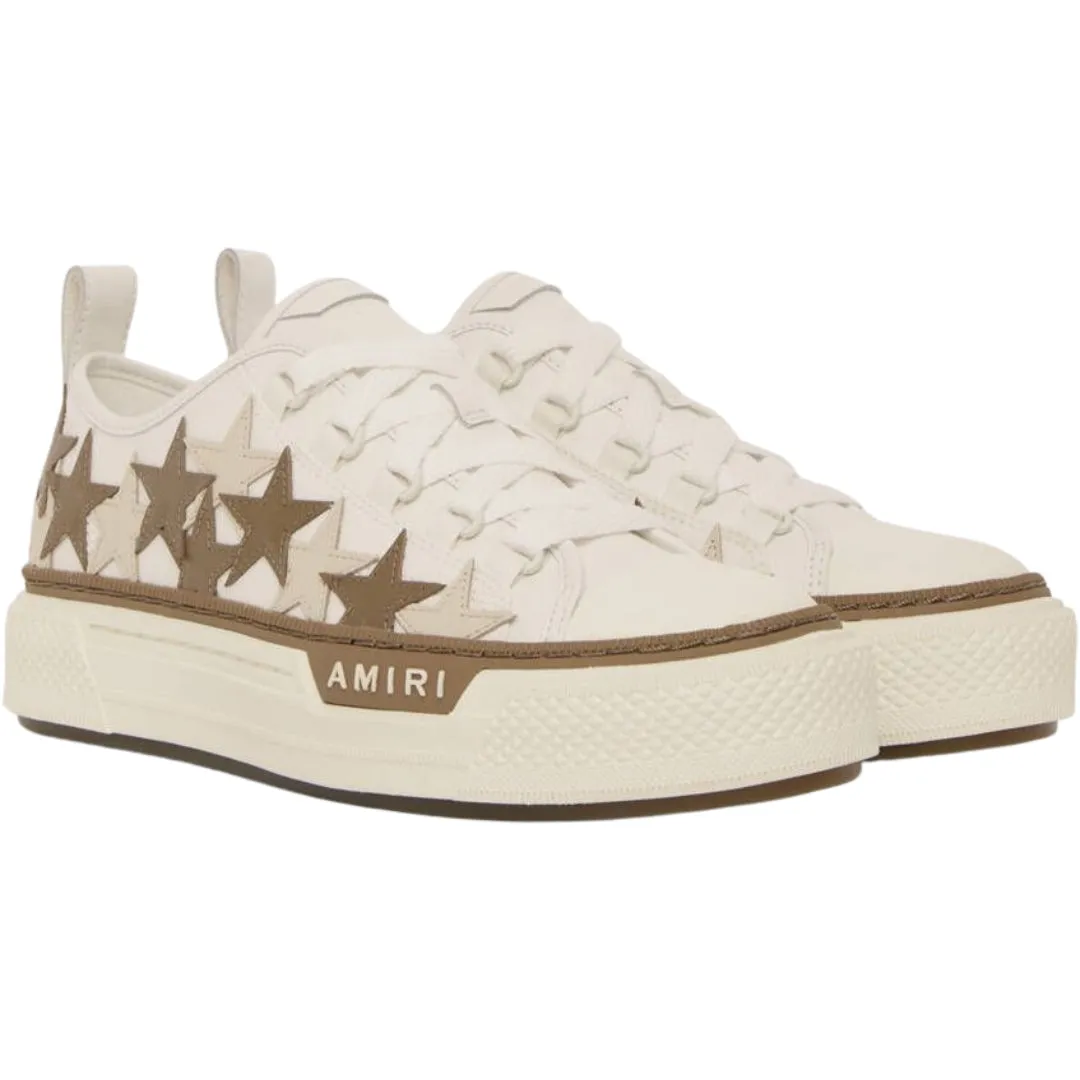 Amiri Stars Court Low White Sneakers