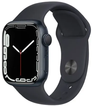 Apple Watch Series 7 ( GPS   CELLULAR ) 41mm Midnight Aluminum Case with Midnight Sport Band (MKH73)