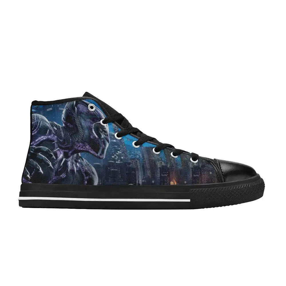 Avengers Black Panther Shoes High Top Sneakers for Kids and Adults