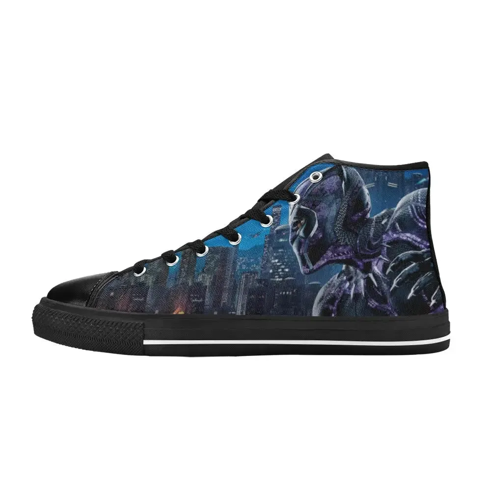 Avengers Black Panther Shoes High Top Sneakers for Kids and Adults