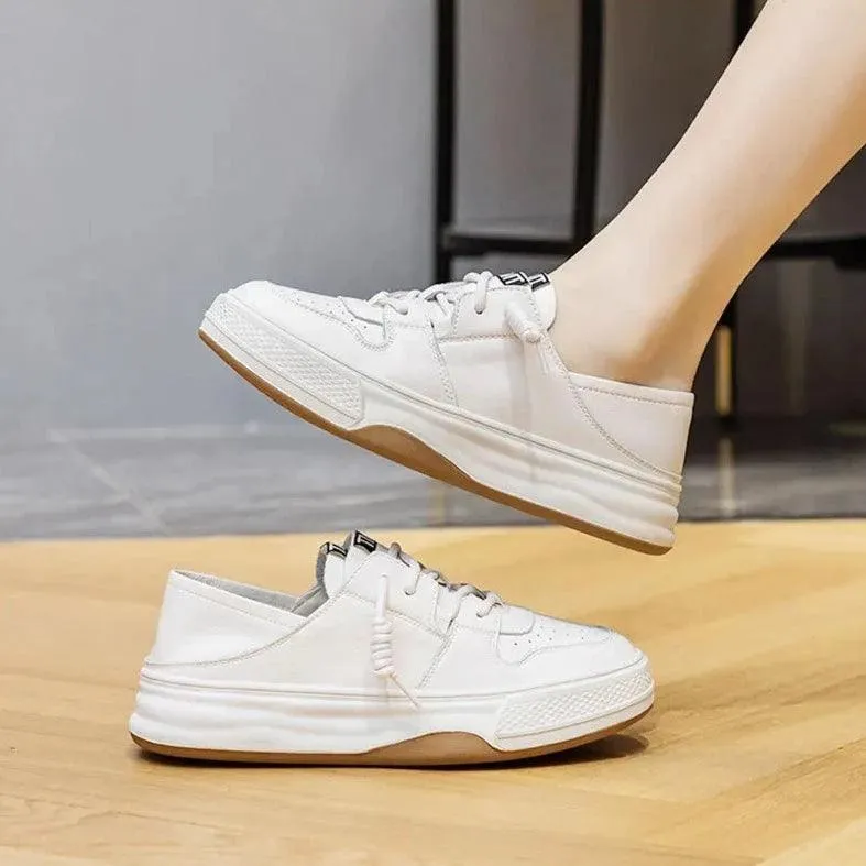 AWCS25 Women's Casual Shoes - Leather Soft Sneakers