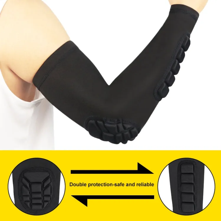 Basketball Sleeve Cellular Anti-collision Anti-slip Compression Elbow Protective Gear, Size:XL(Black)