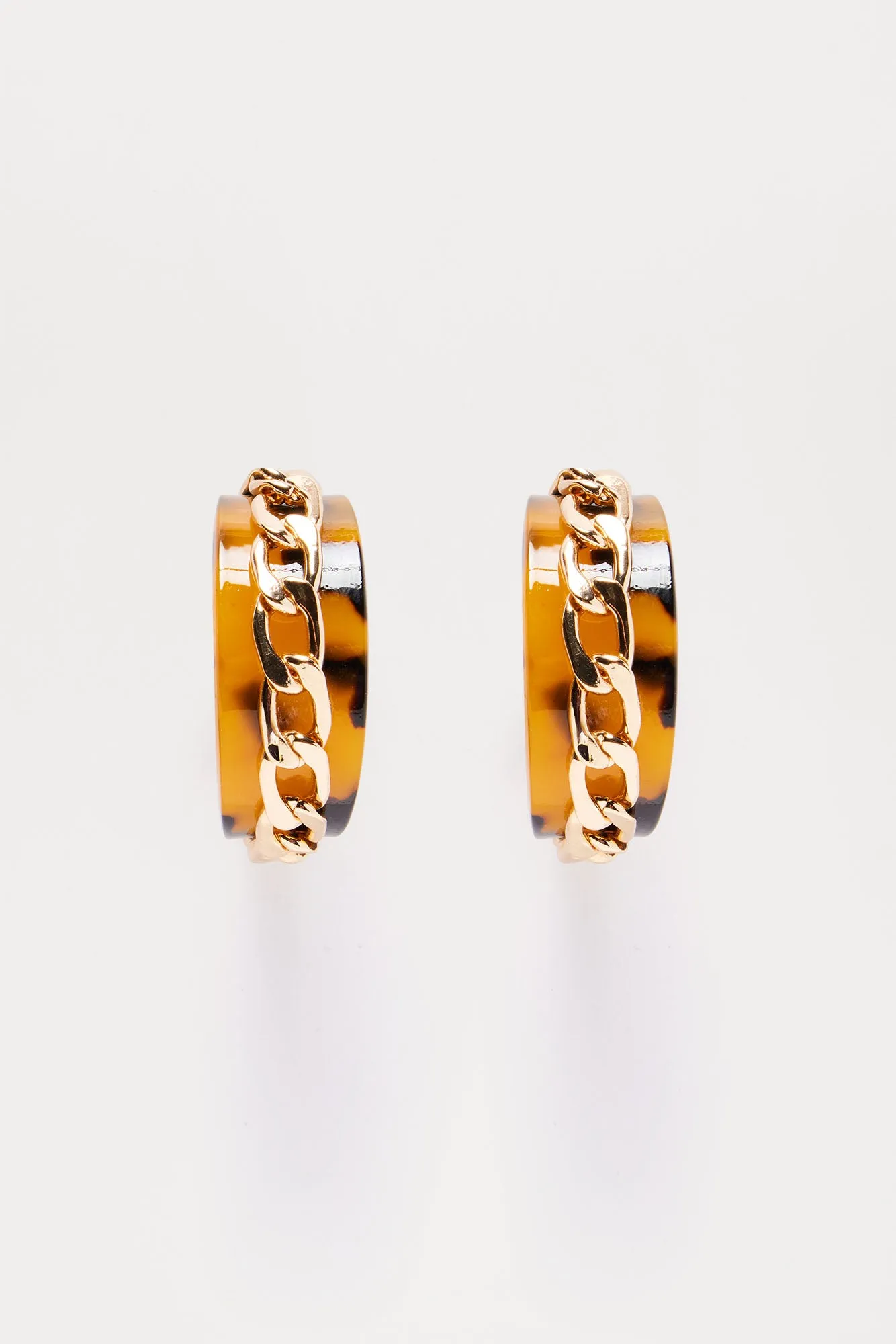 Be Realistic Hoop Earrings - Tortoise