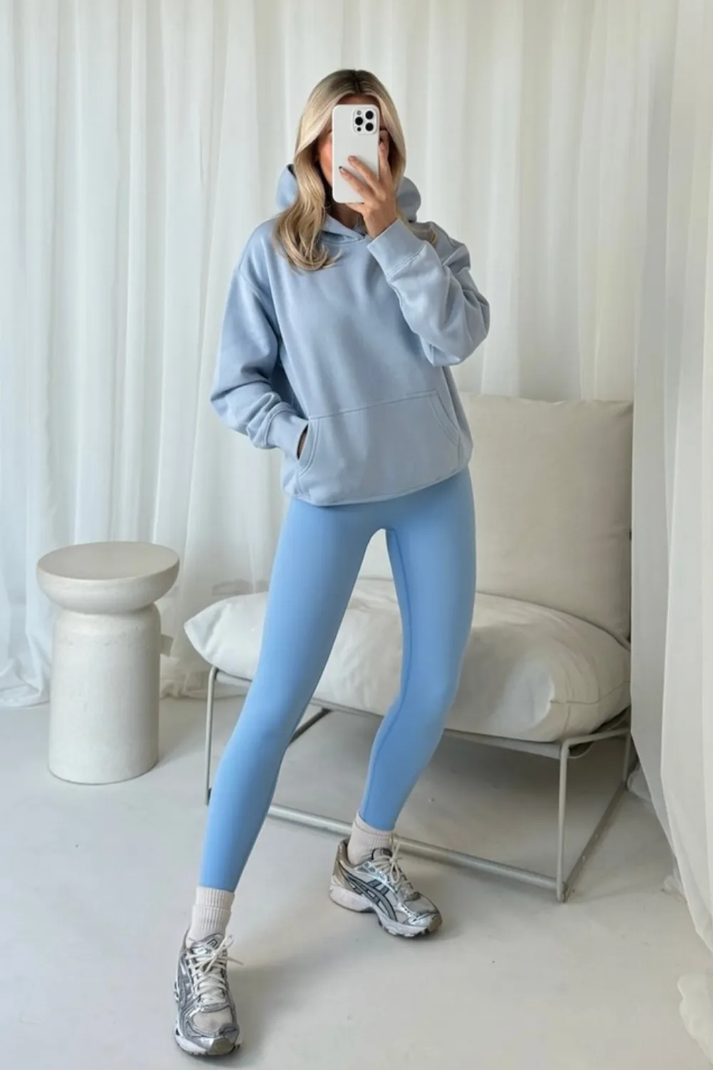 Bella light blue premium hoodie ultimate legging set