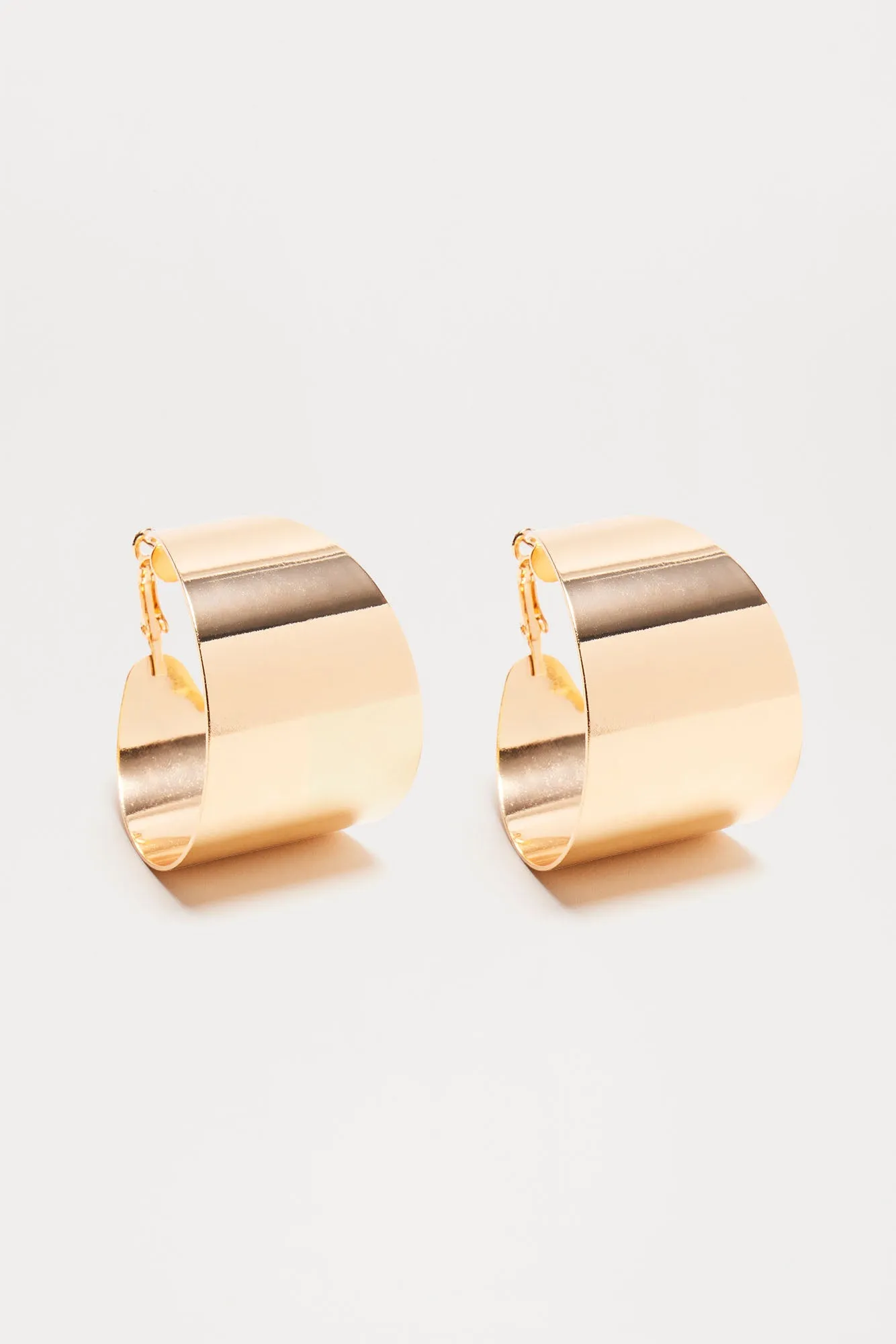 Big Crazy Talk Hoop Earrings - Gold