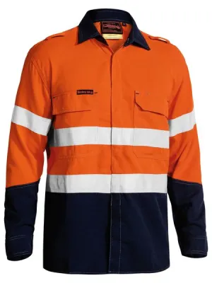 Bisley Tencate Tecasafe Plus Taped Two Tone Hi Vis Fr Non Vented Shirt - Long Sleeve (BS8198T)