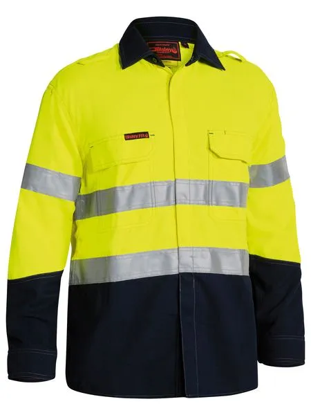 Bisley Tencate Tecasafe Plus Taped Two Tone Hi Vis Fr Non Vented Shirt - Long Sleeve (BS8198T)