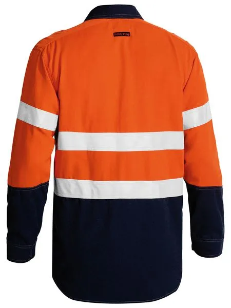 Bisley Tencate Tecasafe Plus Taped Two Tone Hi Vis Fr Non Vented Shirt - Long Sleeve (BS8198T)