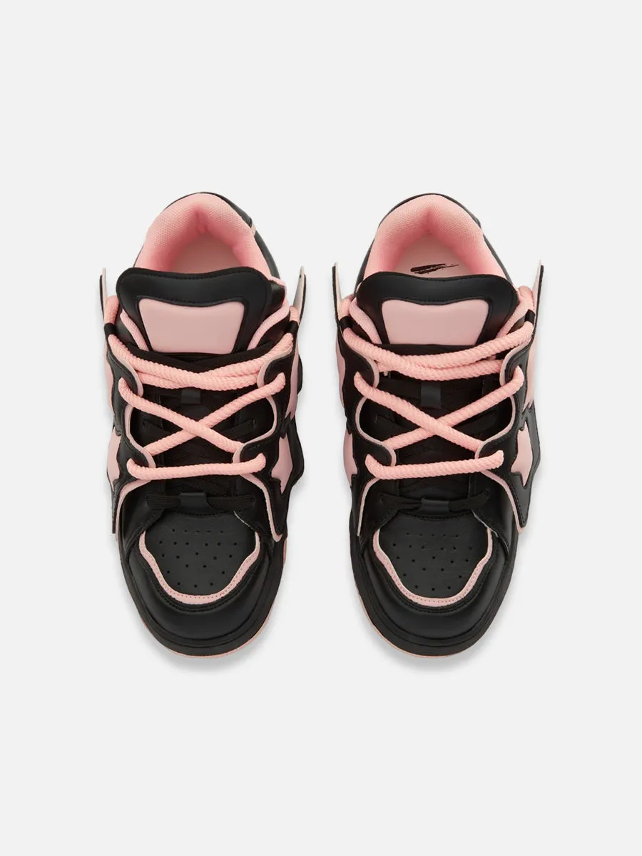 Black and Pink Star Shoes