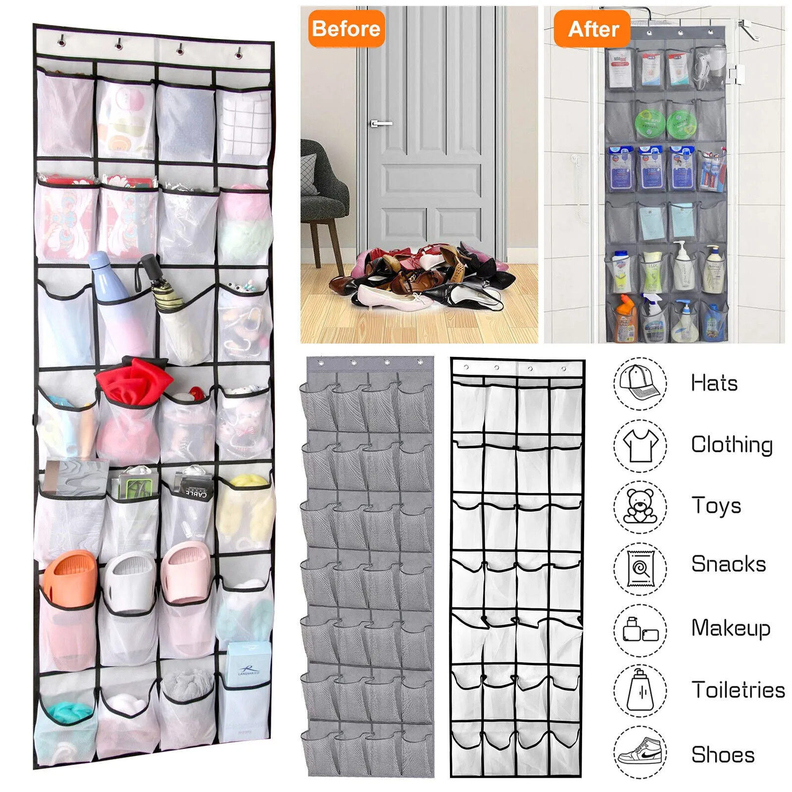 BlushBees® Hanging 28 Pockets Organiser, Perfect for Shoes or Other Small Items Storage