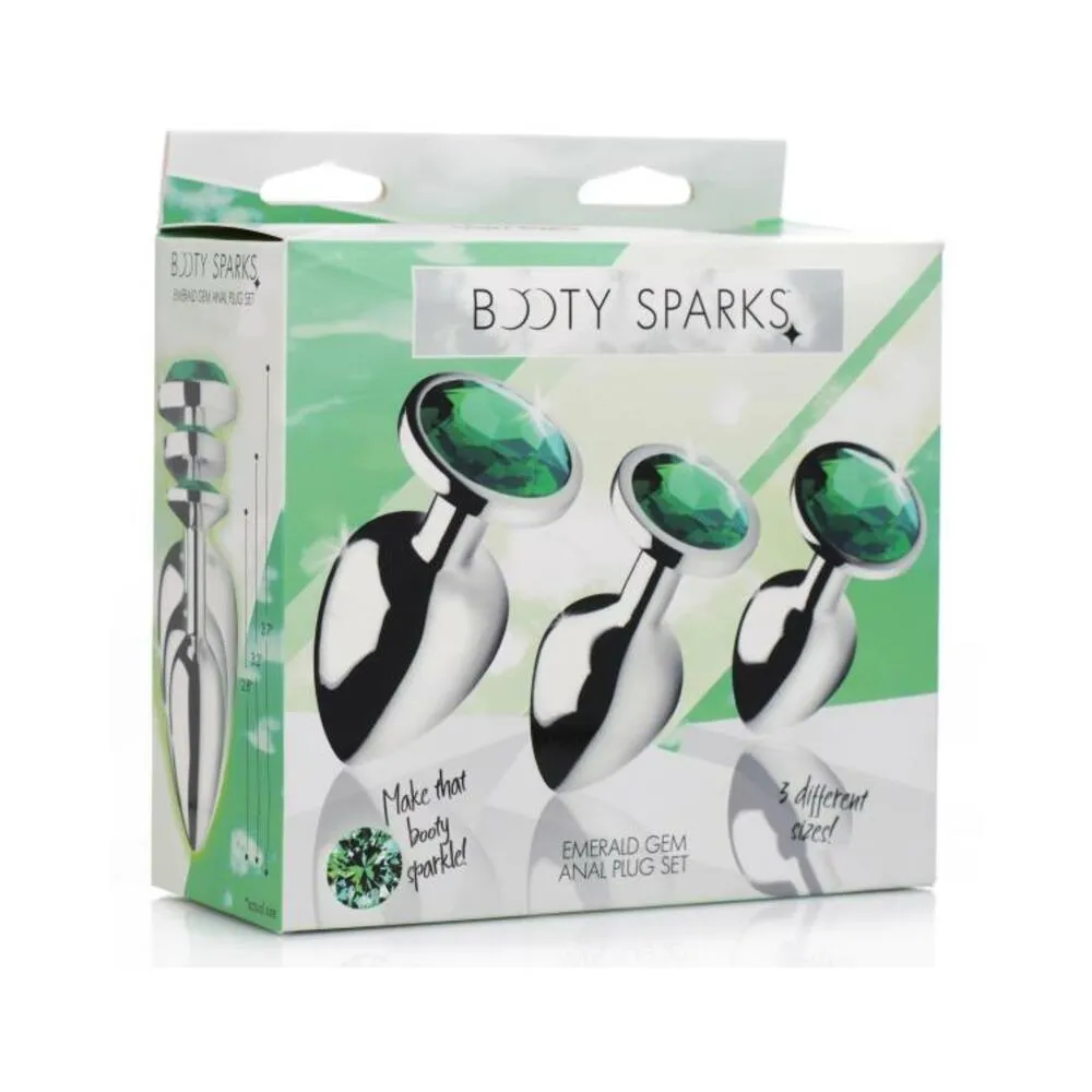 Bootysparks Emerald Gem Plug Set