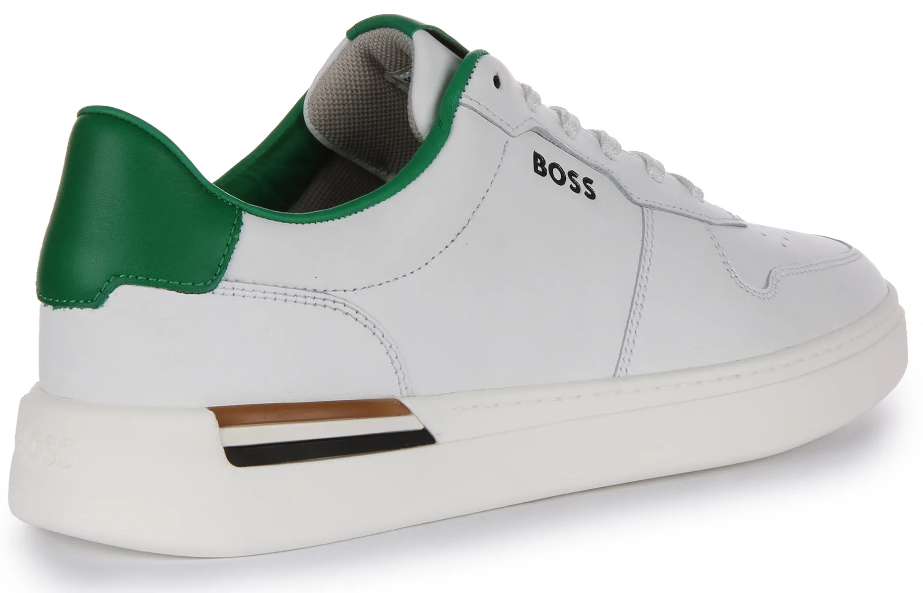 Boss Clint Tennis In White Green For Men