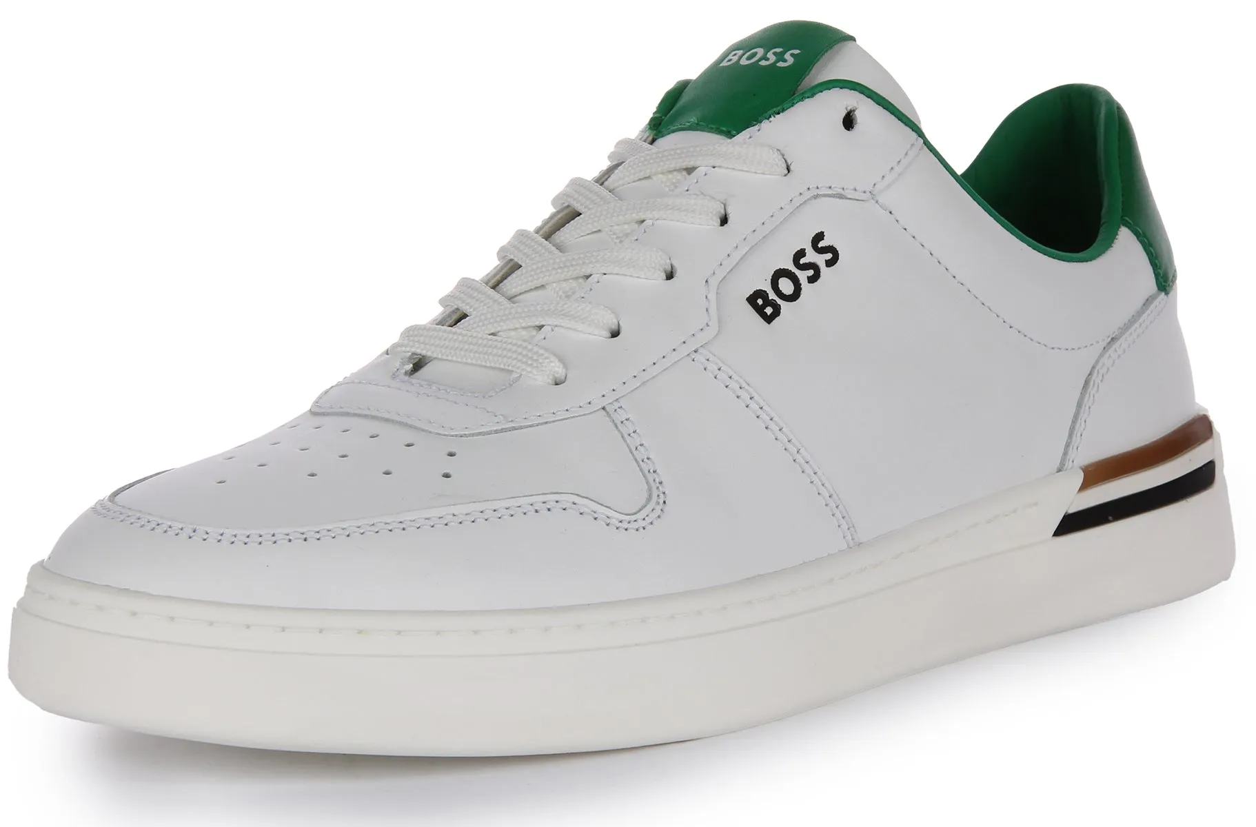 Boss Clint Tennis In White Green For Men