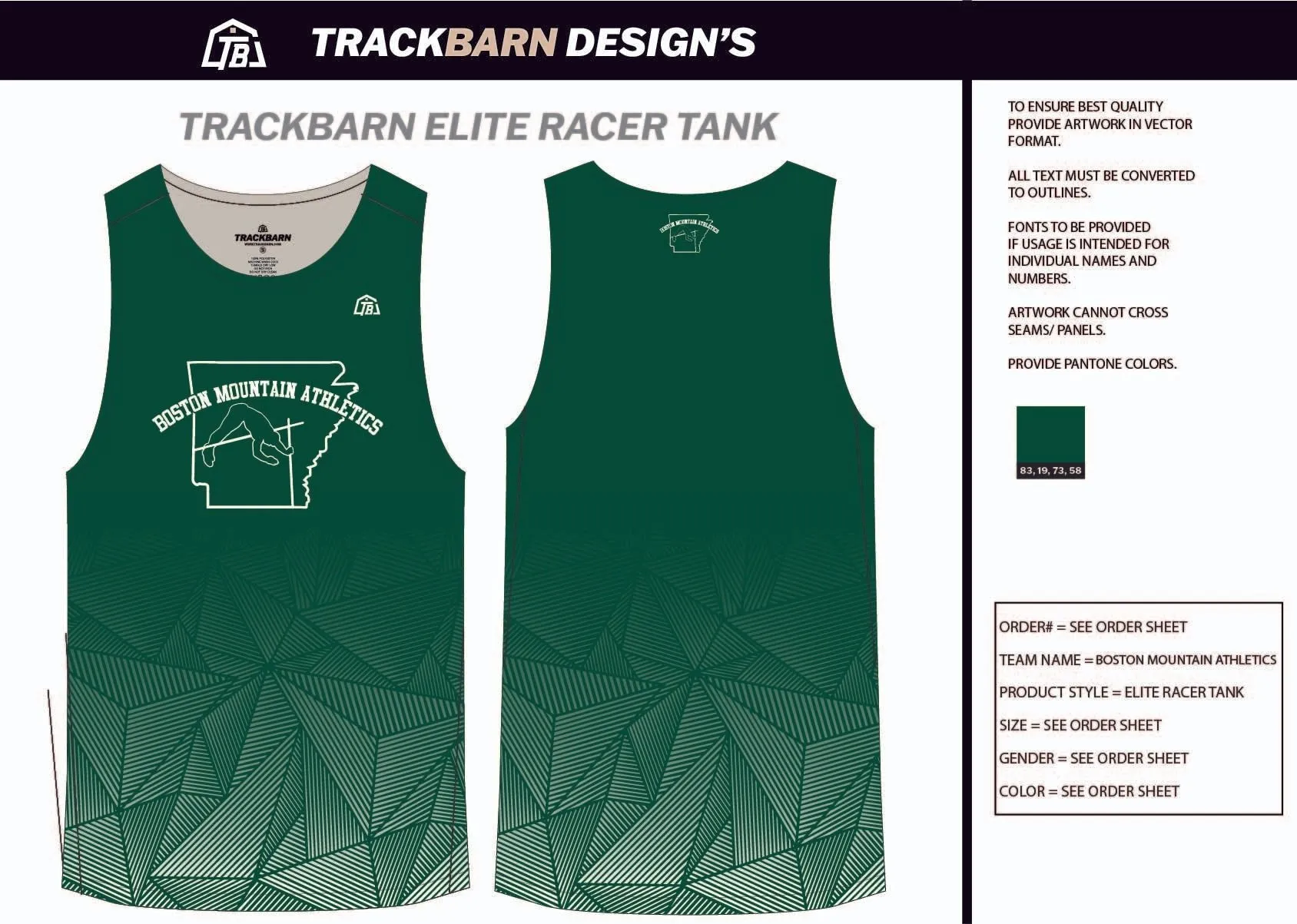 Boston-Mountain-Athletics Womens Track Singlet