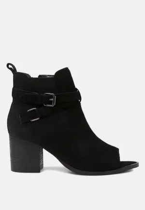 Bria Peep Toe Ankle Boots