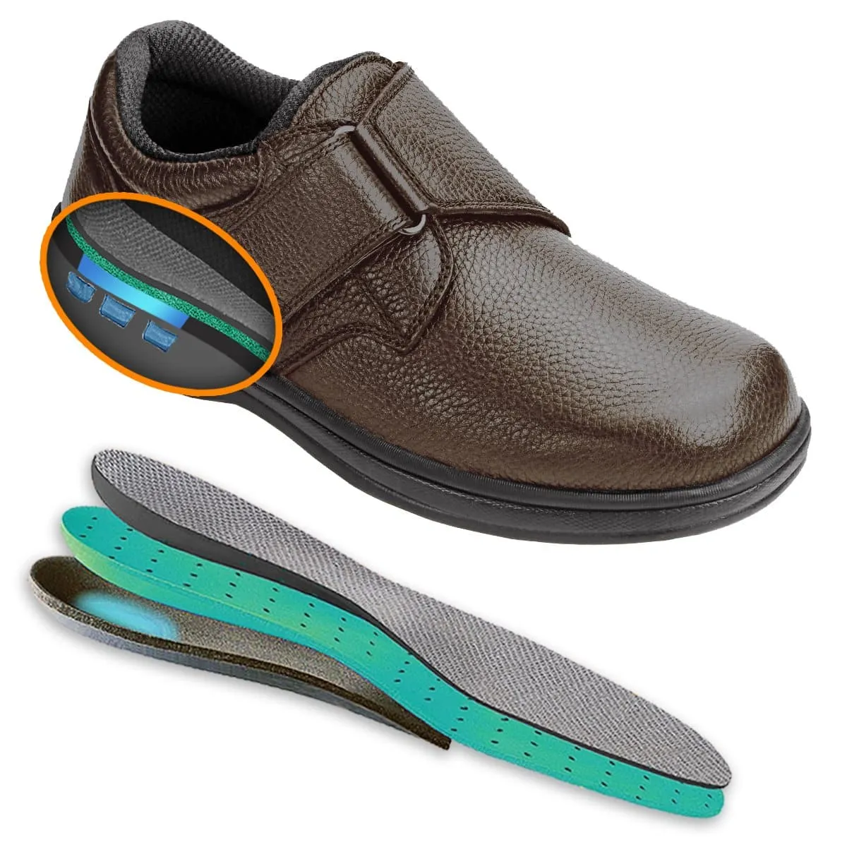 Broadway - Brown Orthotic Shoes