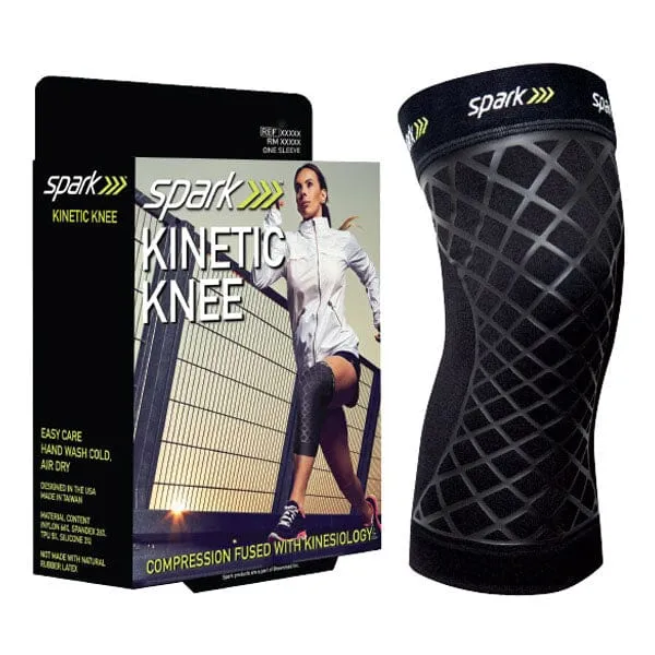 Brownmed Spark Kinetic Knee Sleeve, Large, 16'' to 18'' Leg