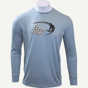 Butter T LS AO Racing - Blue Fog Heather