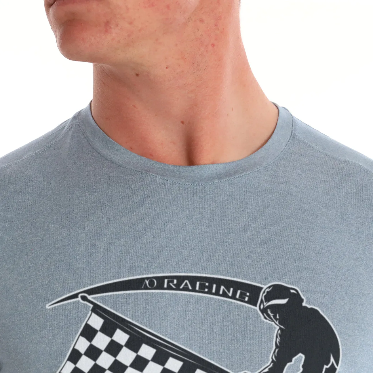 Butter T LS AO Racing - Blue Fog Heather