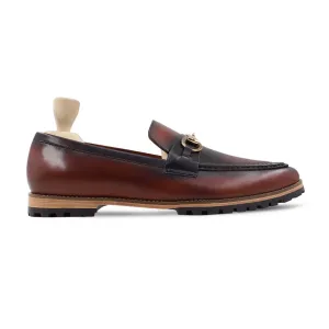 Carey - Men's Burnished Brown Calf Leather Loafer