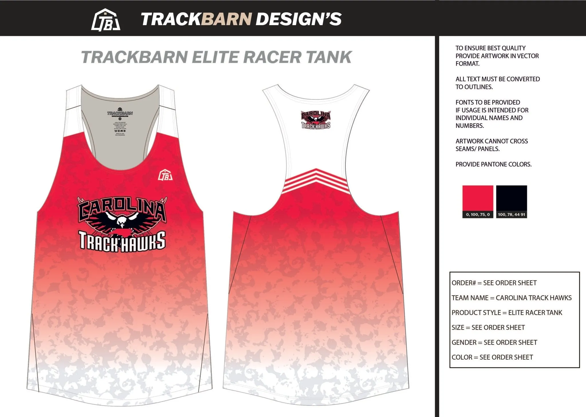 Carolina-Track-Hawks Mens Track Singlet