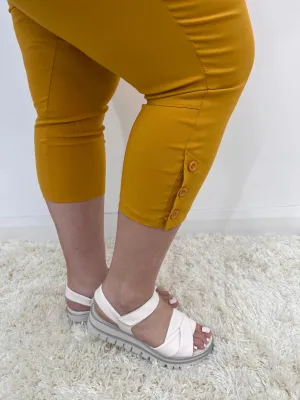 Cassie Crop Trouser in Mustard