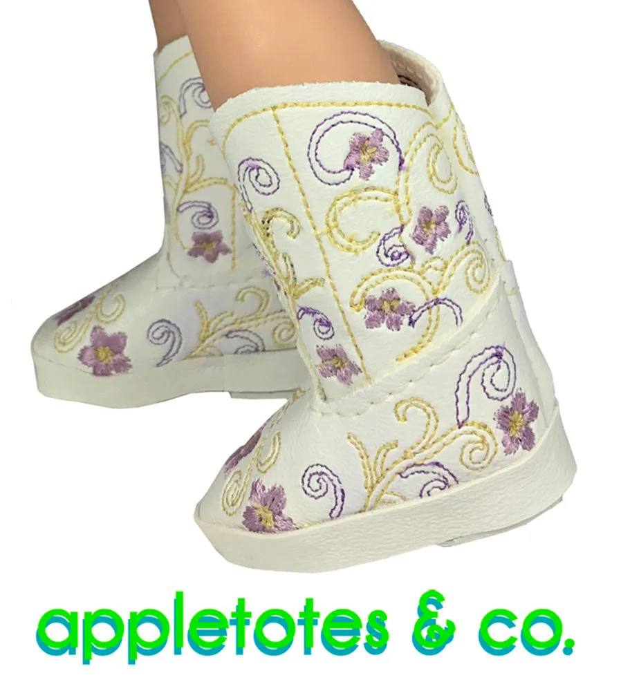 Chelsea Cowboy Boots ITH Embroidery Patterns for 14" Dolls