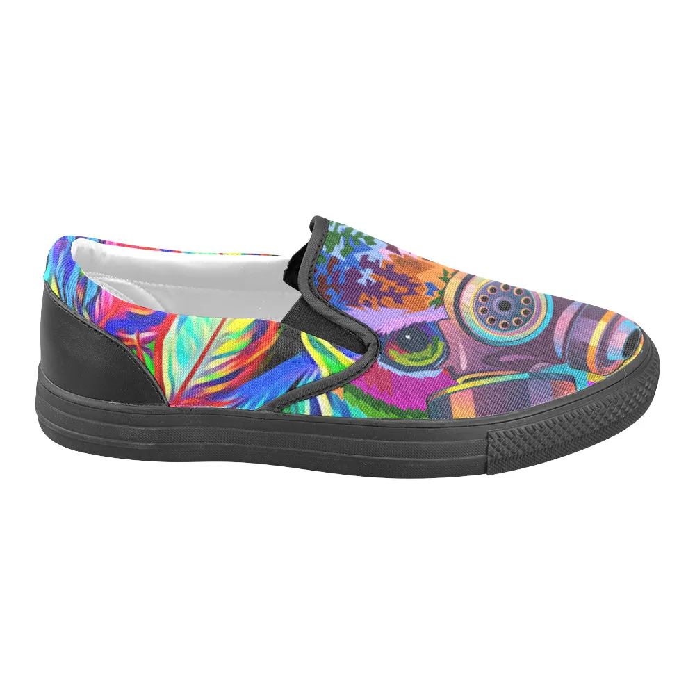 CHOUETT COLORING  Unusual Slip-on Canvas Shoes