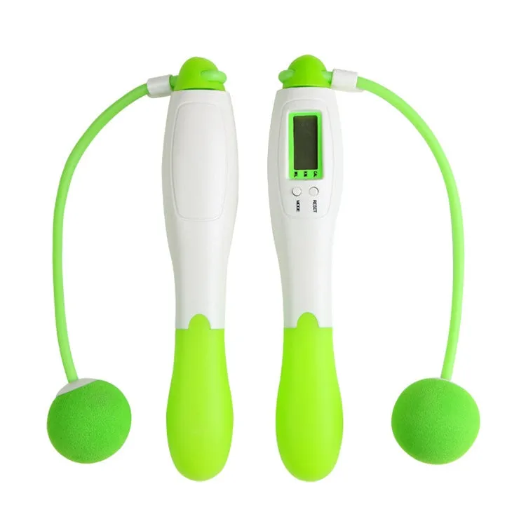 Digital Professional Counting Jump Rope Sports Ball Counter Skipping Rope (Green)