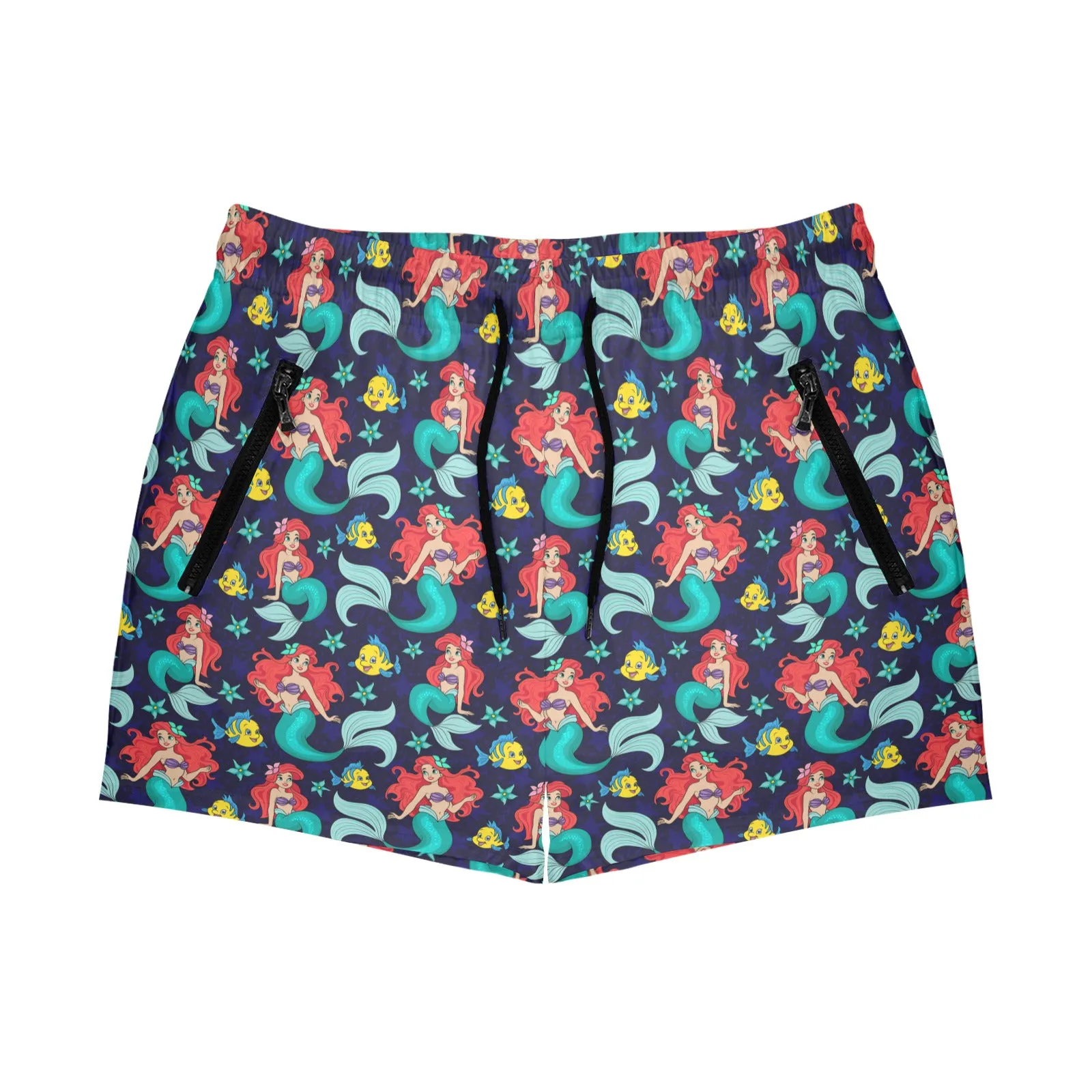 Disney Little Mermaid I Want To Be Where The People Are Men's Quick Dry Athletic Shorts