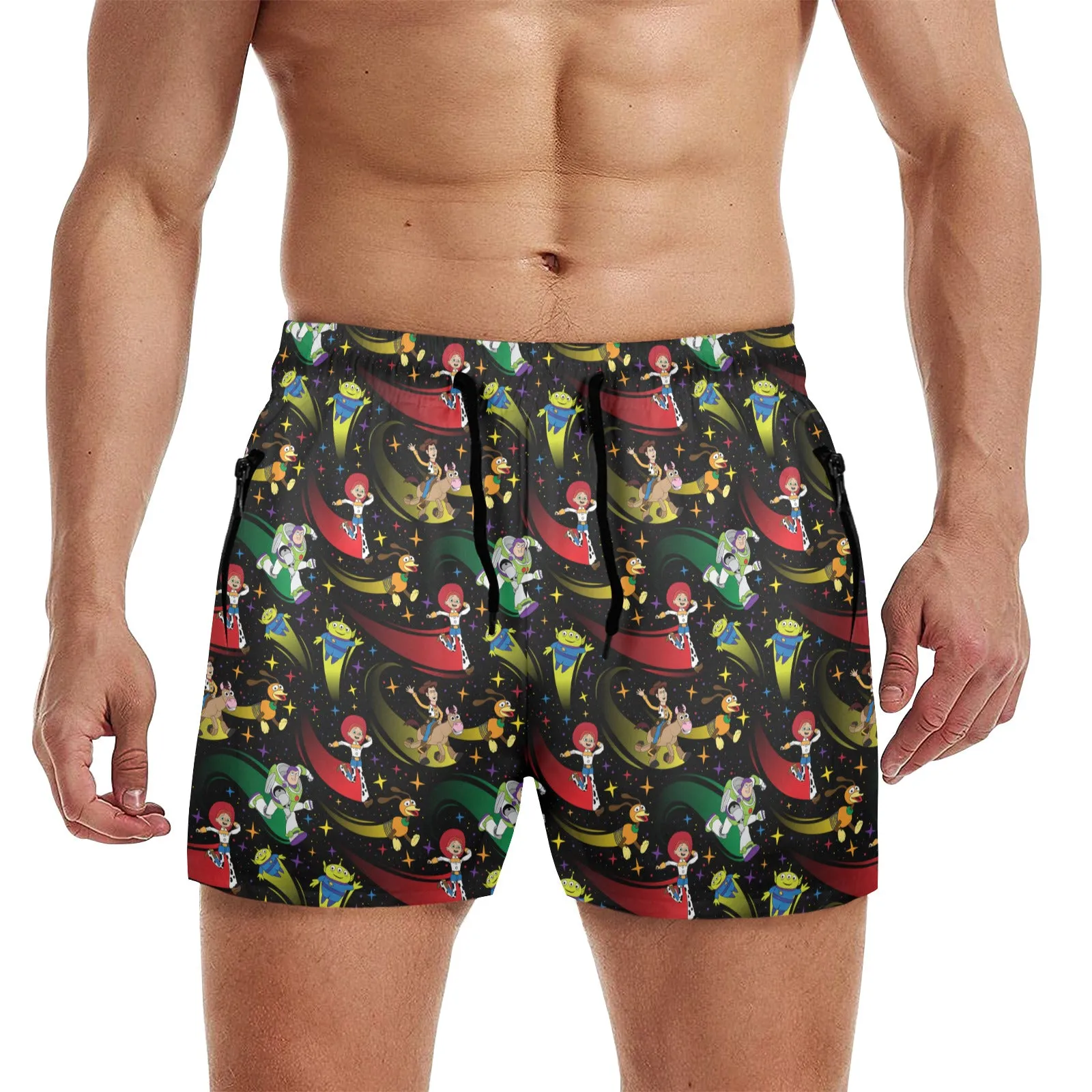 Disney Toy Story Roundup Friends Men's Quick Dry Athletic Shorts