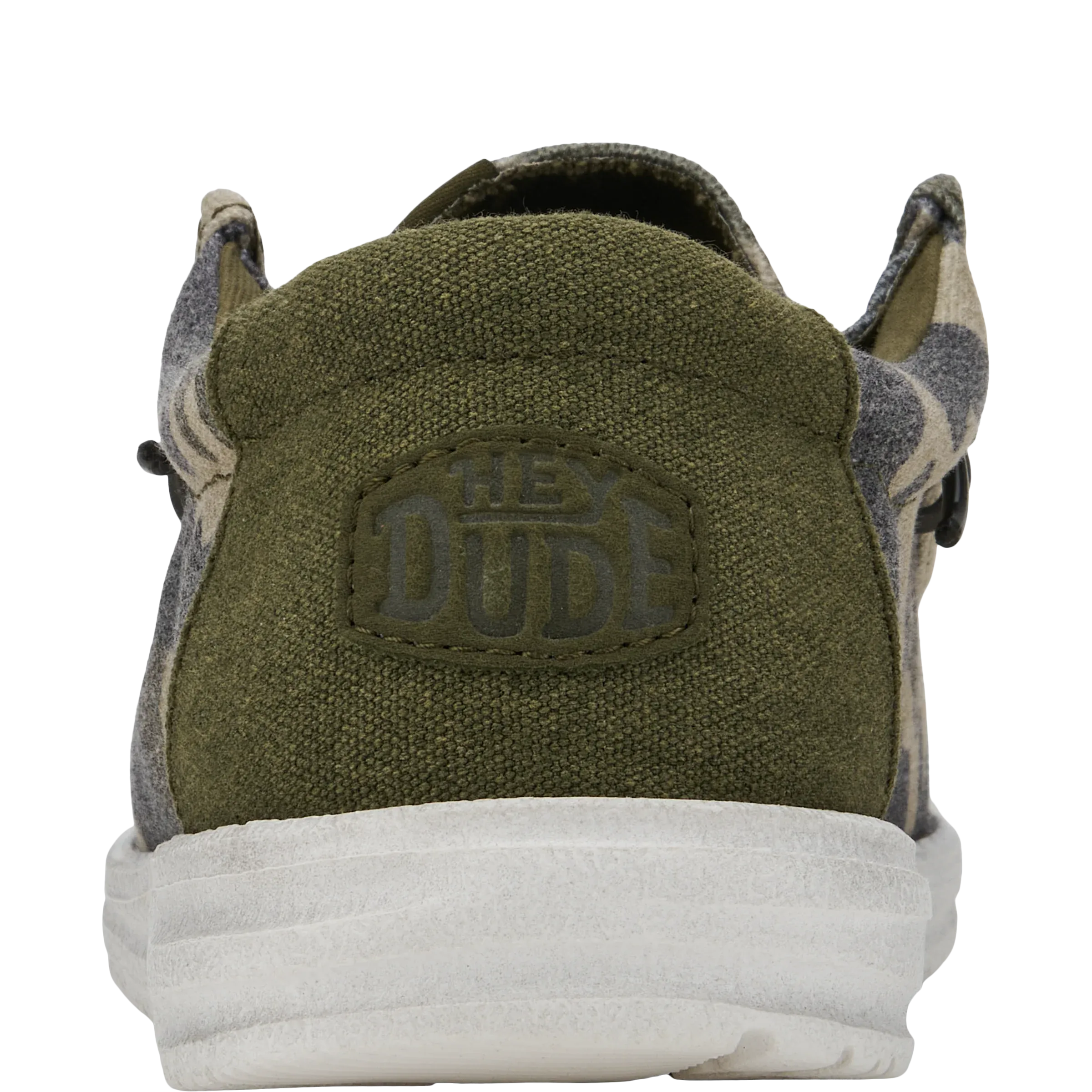 Dude Wally Washed Camo Mens Casual Comfort Canvas Deck Shoes