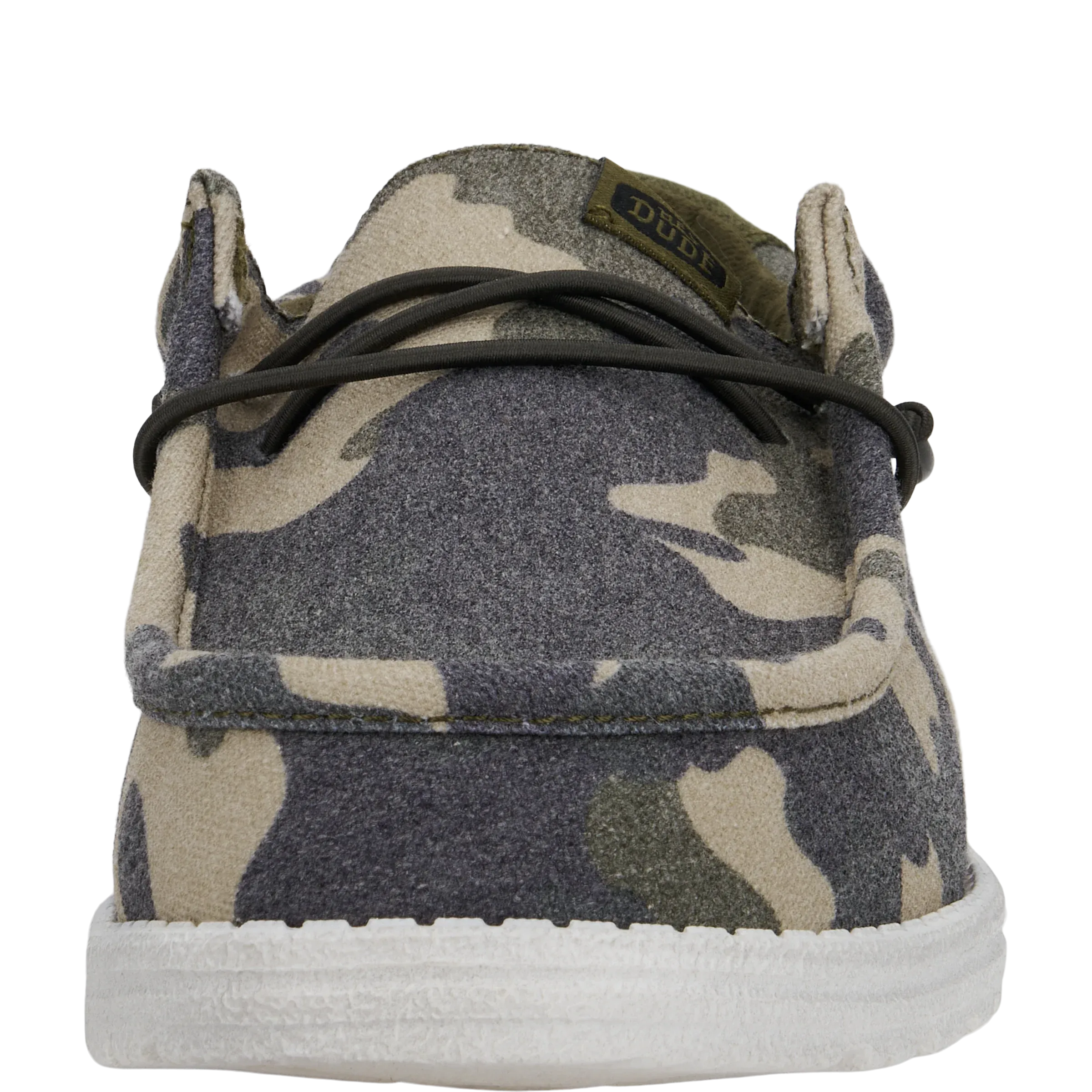 Dude Wally Washed Camo Mens Casual Comfort Canvas Deck Shoes