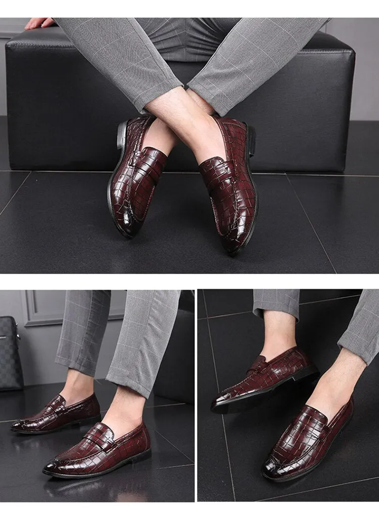 Fashion Pattern Men's Set Foot Casual Leather Shoes