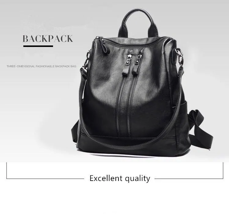 Fashion Women's High Quality Leather Backpacks for School & Travel