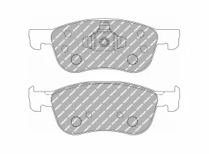 FERODO FCP4816H Front brake pads FORD Fiesta VII 1.0 EcoBoost/VII 1.5 TDCi ATE Caliper