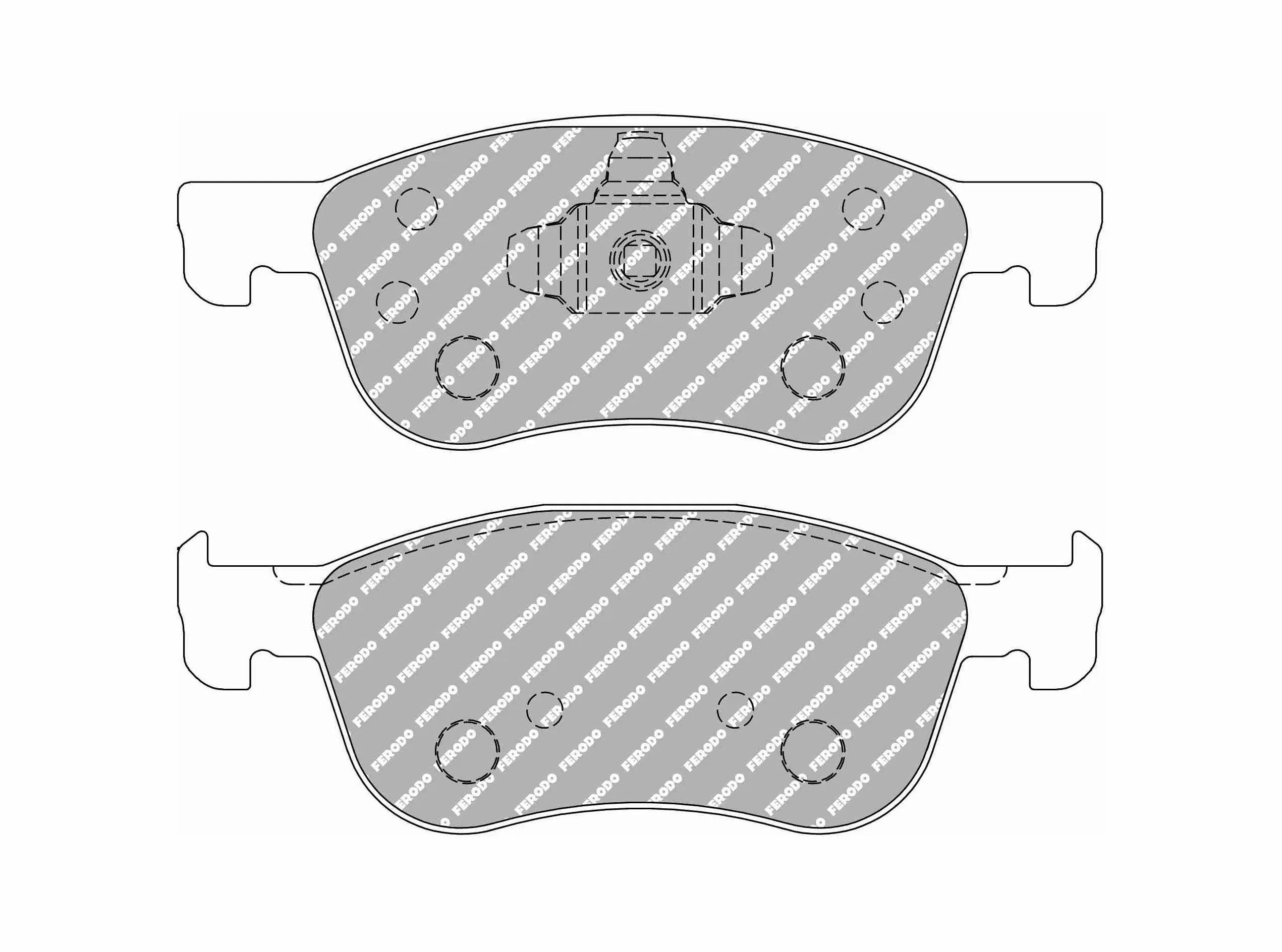 FERODO FCP4816H Front brake pads FORD Fiesta VII 1.0 EcoBoost/VII 1.5 TDCi ATE Caliper