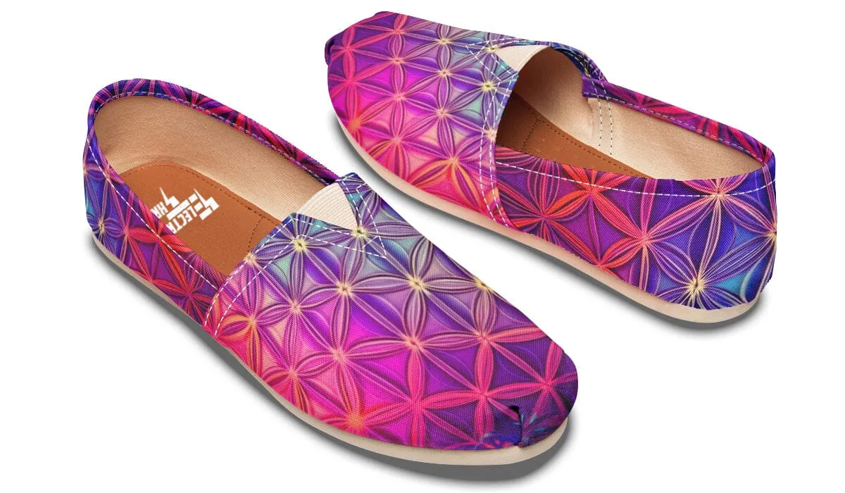 Flower Life Purp Casual Slip on Shoes