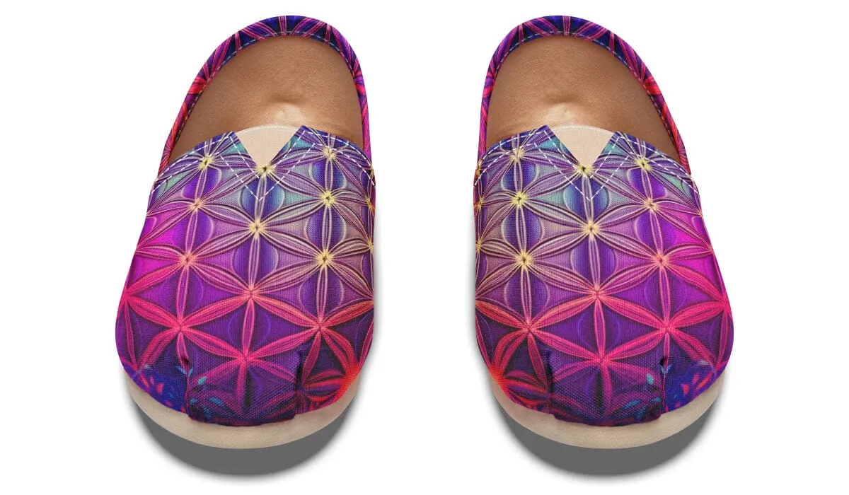 Flower Life Purp Casual Slip on Shoes