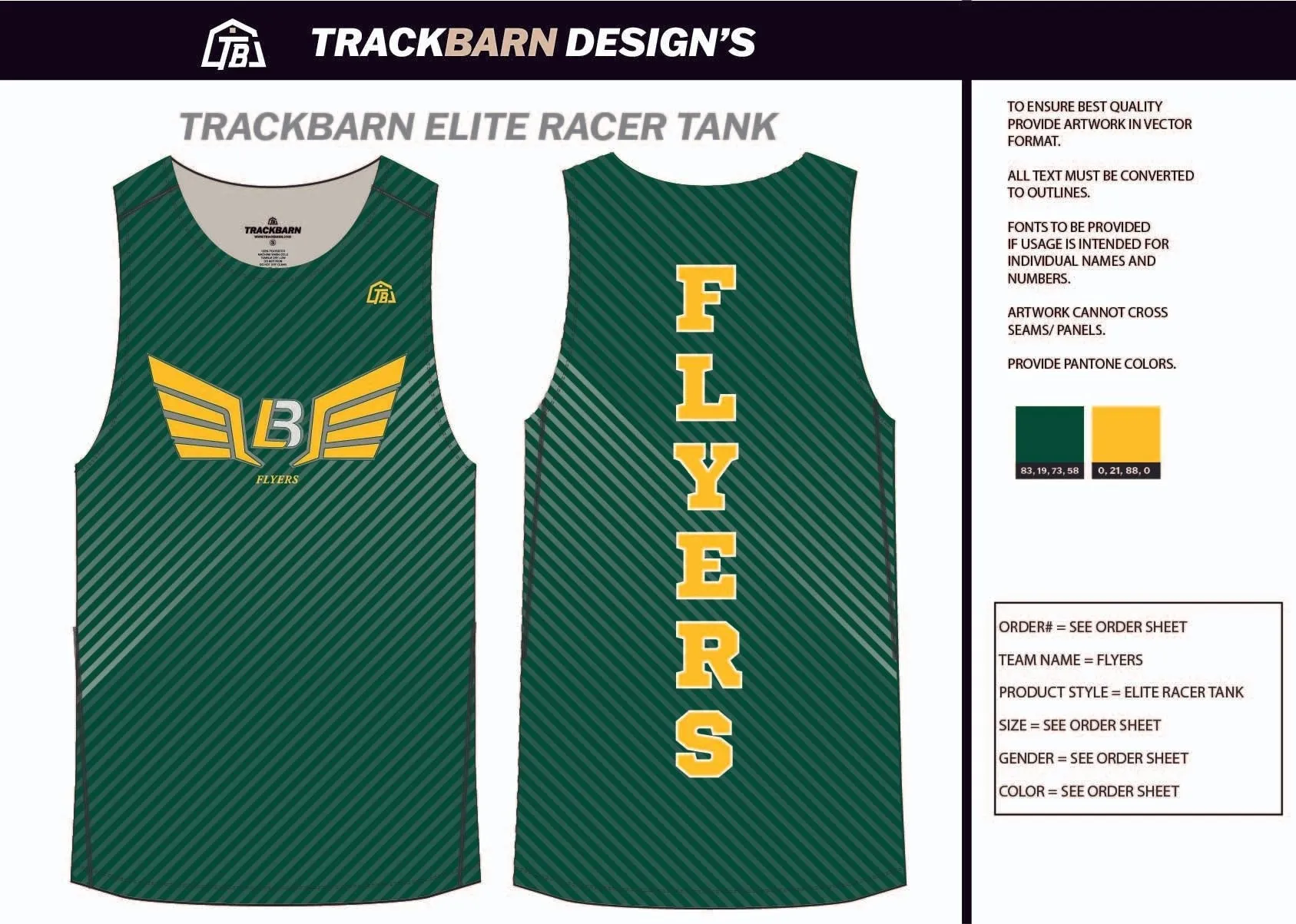 Flyers-- Womens Track Singlet