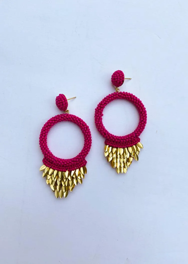 Franka Earrings - Fuchshia