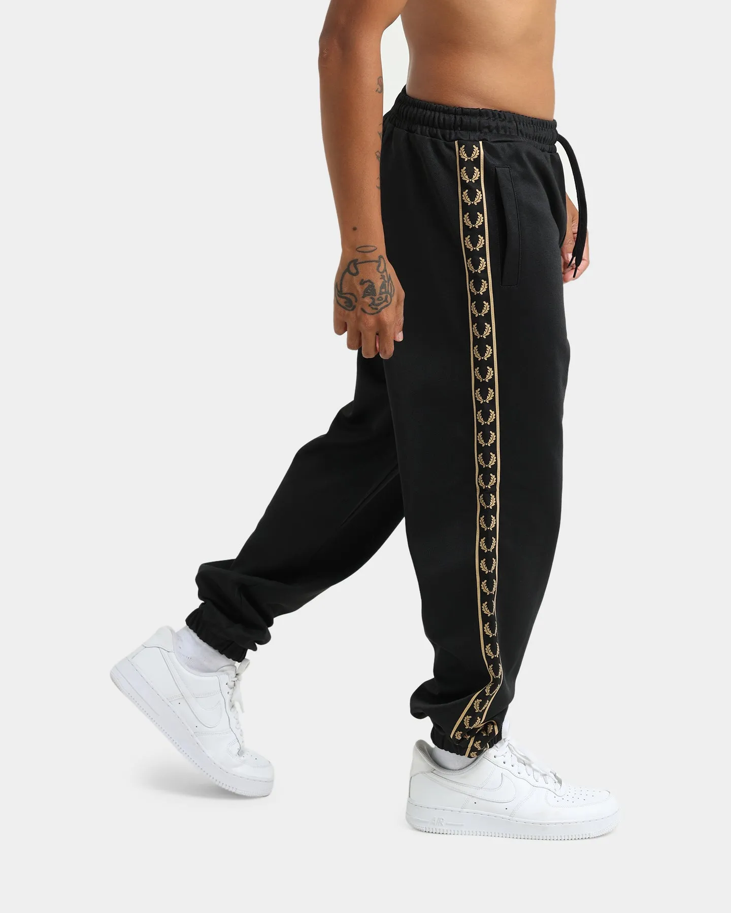 Fred Perry Gold Taped Track Pants Black